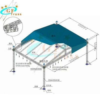 Lighting Truss Portable Stage Platform Ground Supports And The Main Used Roof System
