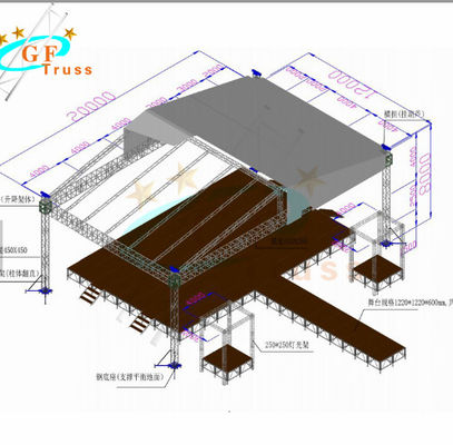Portable Aluminum Truss  Roof Truss Systems Platform Foldable Truss Folding Truss