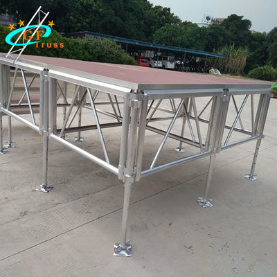 aluminum plywood platform stage deck with adjustable leg for concert,event