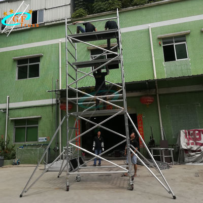 Outdoor Removable Aluminum Telescopic Scaffold Tower Easy Install