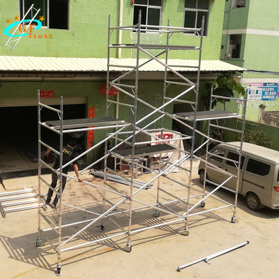 OEM Aluminium Scaffold Tower 6m Platform Height With Outriggers