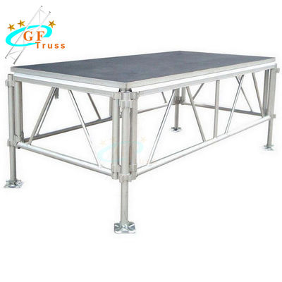 1.22*2.44m Mobile Aluminum Stage Platform Black Red Color