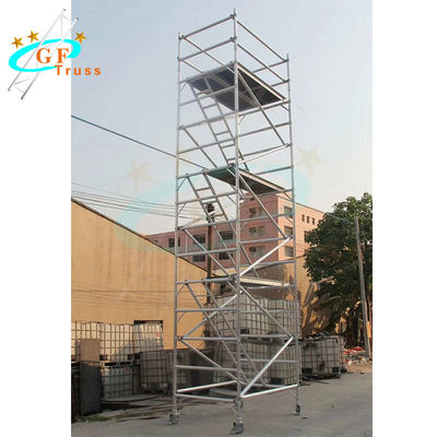 6082 Aluminum Scaffold Tower Pipe Parts With Climb Ladder