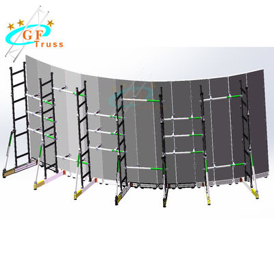 Curved LED Screen Wall Group Support Truss System For Cabinets