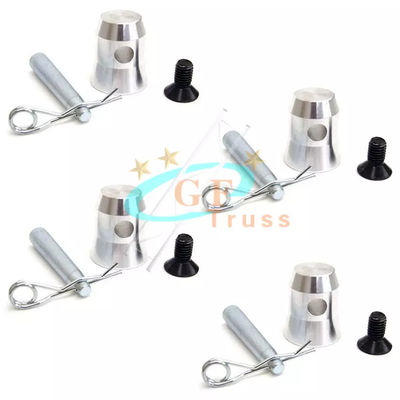 Aluminum Half Conical Coupler with Clips Pins for Trusses Bed Plate Fit F34