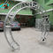 Silver Aluminum Arch Truss Roof Curved Lighting Truss Exhibition Use