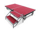 Red GF Steel Aluminum Stage Platform Mobile Folding Stage Truss For Show
