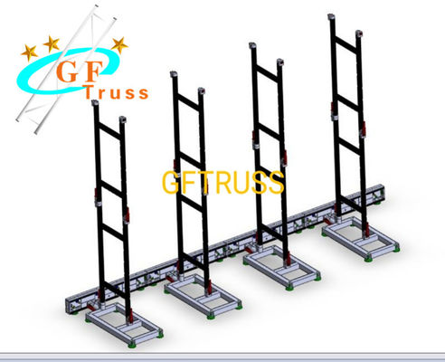 6061 Aluminum LED Screen Truss Wall Ground Support Black