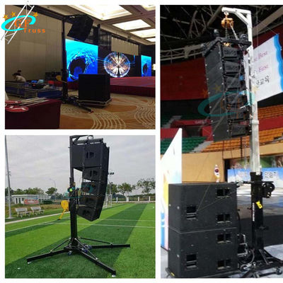 2 - 6M Adjustable Height Line Array Lifting Tower For Sound Speakers