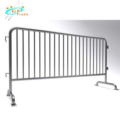 Removable Galvanized Crowd Control Barrier Systems With Flat Bases For Concert Event