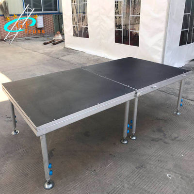 Adjustable Portable Stage Platform With Height Adjustable Riser