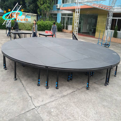 Adjustable Portable Stage Platform With Height Adjustable Riser