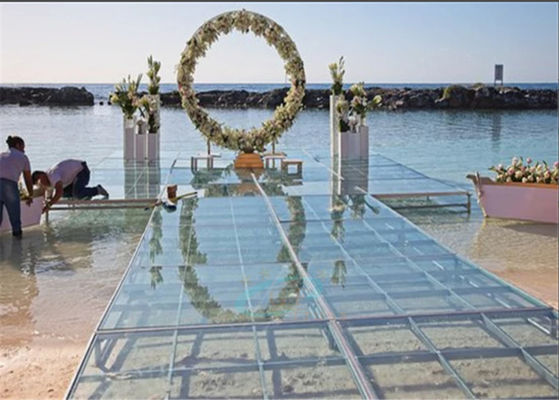 OEM Tempered Glass Wedding Aluminum Stage Platform
