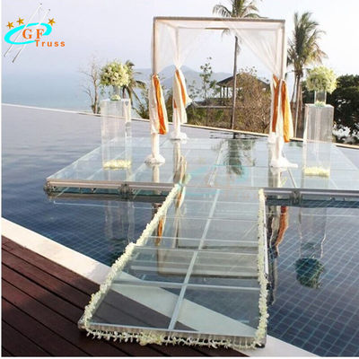 OEM Tempered Glass Wedding Aluminum Stage Platform