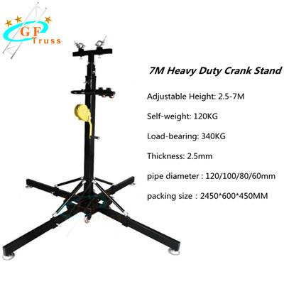 Heavy Duty Speaker Concert Truss Crank Stand Load 340KG Max Height 7M