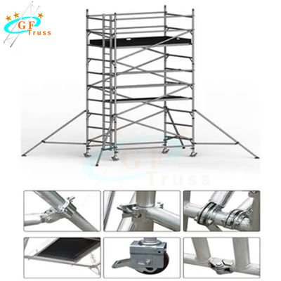 Outdoor Removable Aluminum Telescopic Scaffold Tower Easy Install