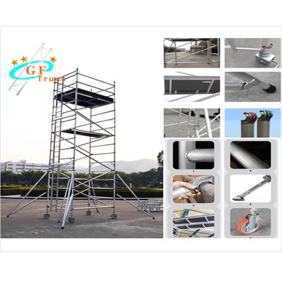 Outdoor Removable Aluminum Telescopic Scaffold Tower Easy Install