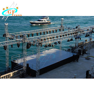 Outdoor Events Portable Aluminum Stage For Truss Roof Systems