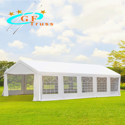 Portable White Outdoor Canopy Party Tent Reinforced 160g Polyethylene Roof