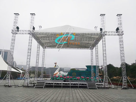 Customizable Aluminum Frame Event Lighting Stage Truss For Concert