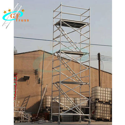 6082 Aluminum Scaffold Tower Pipe Parts With Climb Ladder