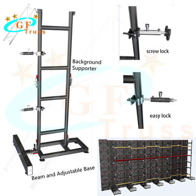 6061 Aluminum LED Screen Truss Wall Ground Stacking System Quick Ground Stack Install